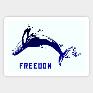 freedom whale Sticker